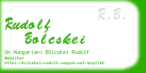 rudolf bolcskei business card